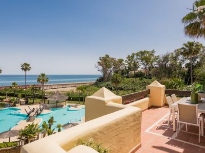 Frontline Beach 4-Bedroom Duplex Penthouse for Sale in New Golden Mile Estepona, Marbella