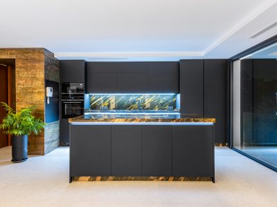 open plan kitchen