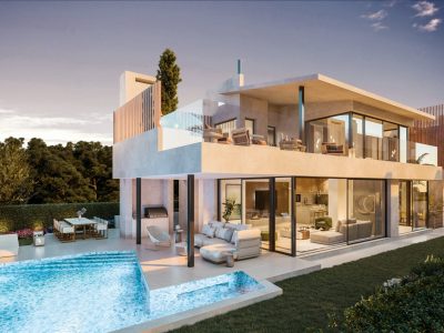 Villa moderna de nueva construcción en venta con vistas a la costa en el este de Marbella